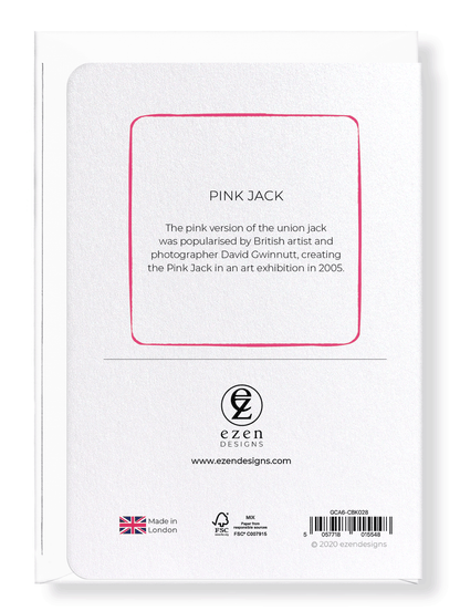Ezen Designs - Pink jack - Greeting Card - Back