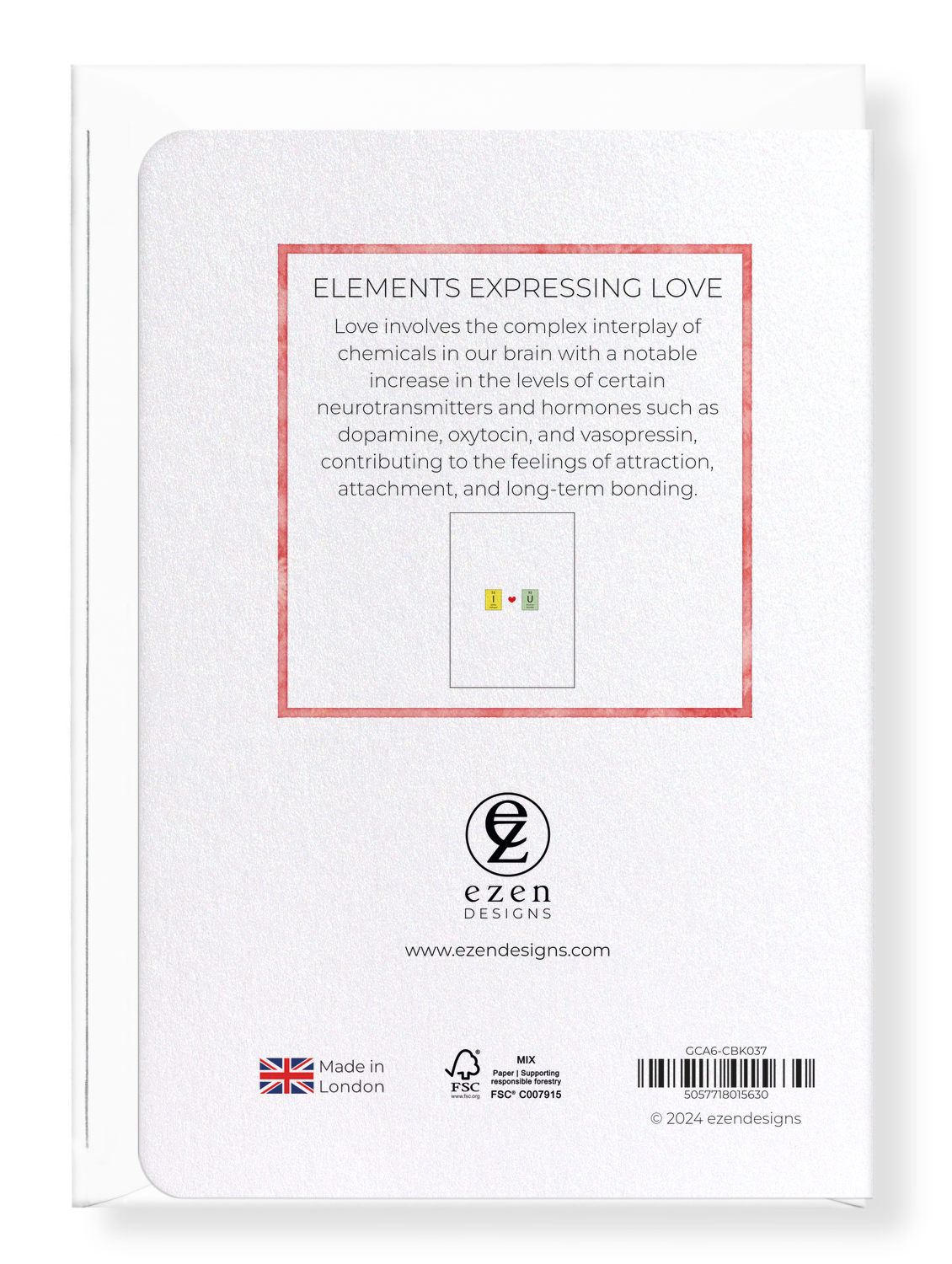 Ezen Designs - ELEMENTS EXPRESSING LOVE - Greeting Card - Back