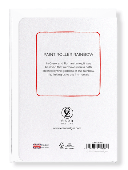 Ezen Designs - PAINT ROLLER RAINBOW - Greeting Card - Back
