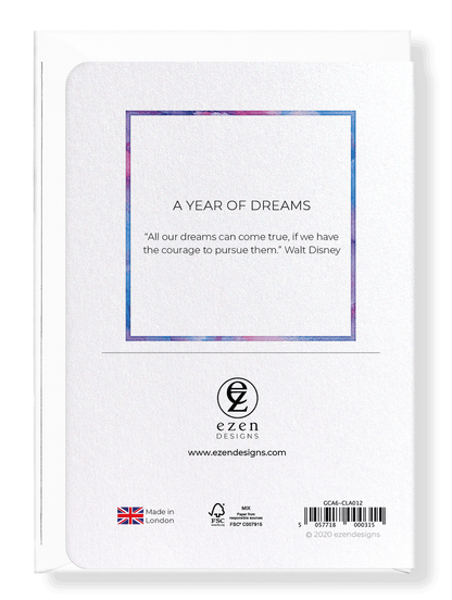 Ezen Designs - A year of dreams - Greeting Card - Back