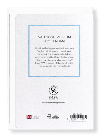 Ezen Designs - Van gogh museum amsterdam - Greeting Card - Back