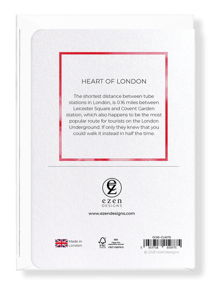 Ezen Designs - Heart of london - Greeting Card - Back