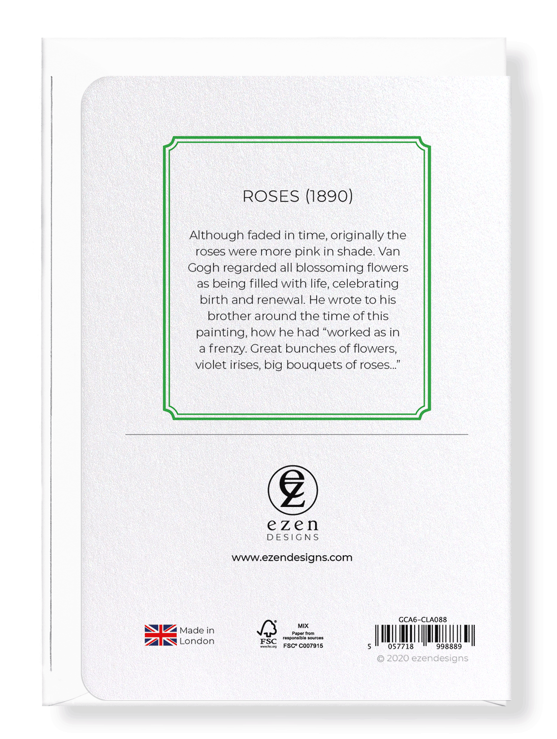 Ezen Designs - Roses (1890) - Greeting Card - Back