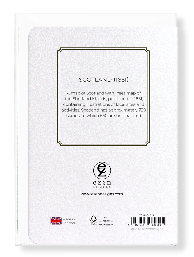 Ezen Designs - Scotland (1851) - Greeting Card - Back