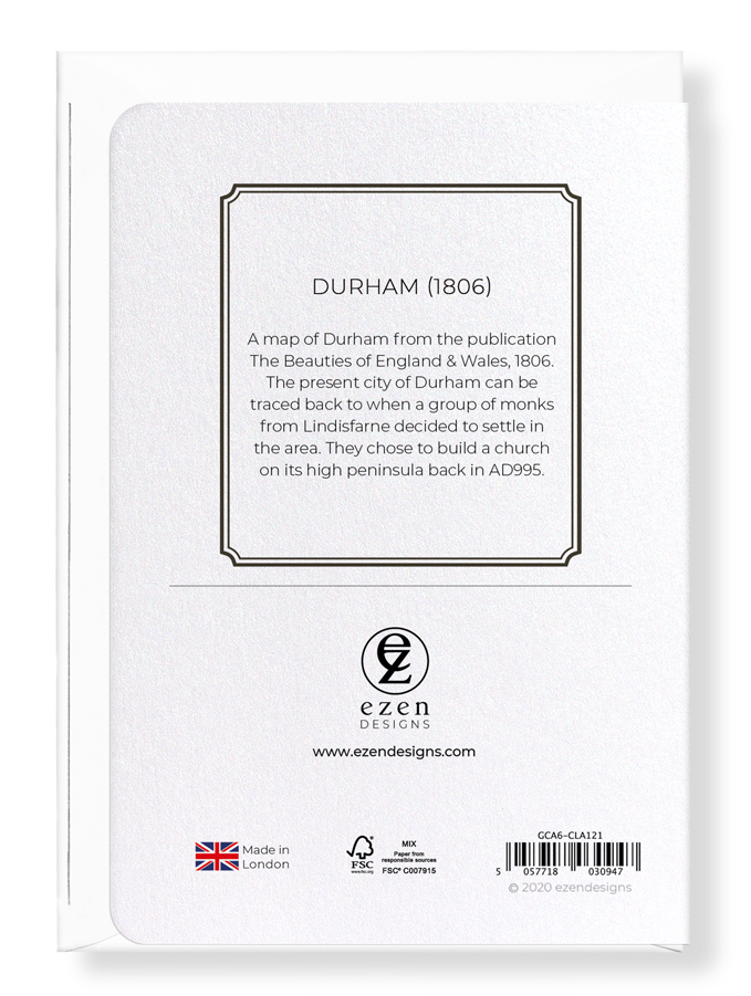Ezen Designs - Durham (1806) - Greeting Card - Back