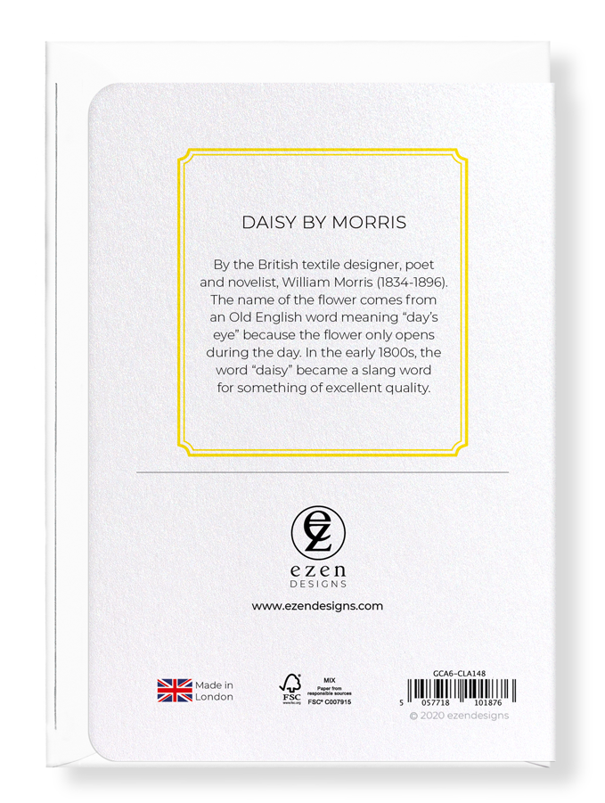 Ezen Designs - Daisy by morris - Greeting Card - Back