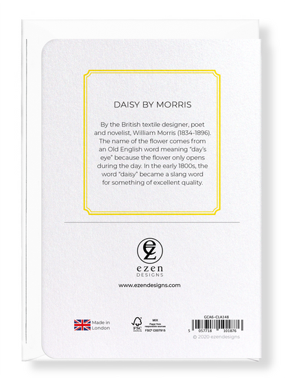 Ezen Designs - Daisy by morris - Greeting Card - Back