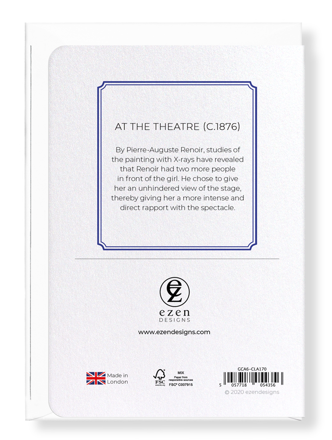 Ezen Designs - At the theatre (c.1876) - Greeting Card - Back