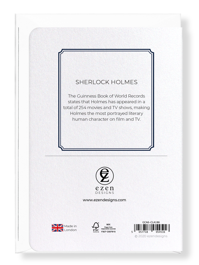 Ezen Designs - Sherlock holmes - Greeting Card - Back
