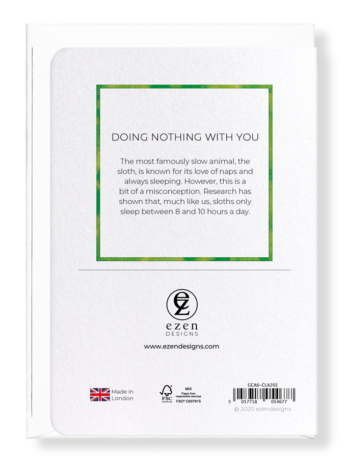 Ezen Designs - Doing nothing with you - Greeting Card - Back