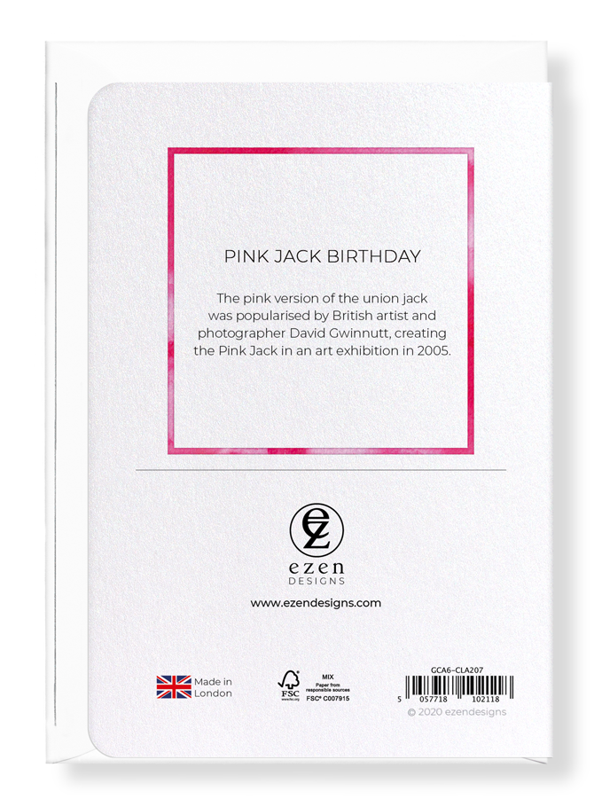 Ezen Designs - Pink jack birthday - Greeting Card - Back
