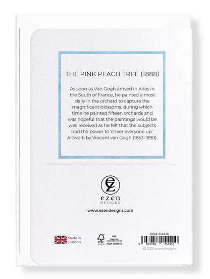 Ezen Designs - The pink peach tree (1888) - Greeting Card - Back