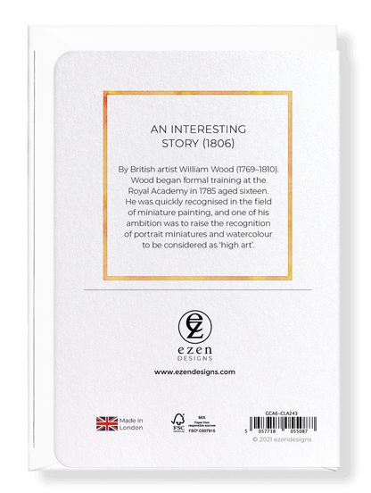 Ezen Designs - An interesting story (1806) - Greeting Card - Back