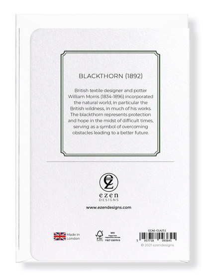 Ezen Designs - Blackthorn (1892) - Greeting Card - Back