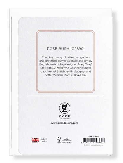 Ezen Designs - Rose bush (c.1890) - Greeting Card - Back
