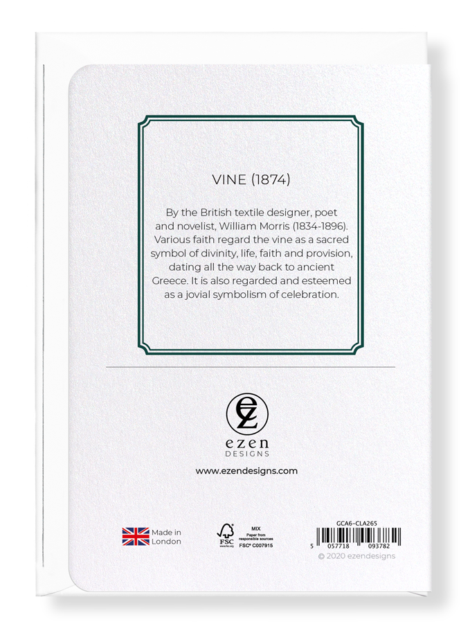 Ezen Designs - Vine (1874) - Greeting Card - Back