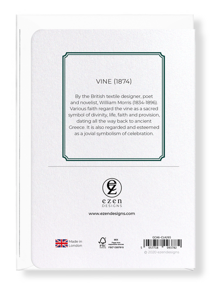Ezen Designs - Vine (1874) - Greeting Card - Back