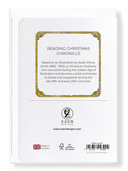 Ezen Designs - Reading Christmas Chronicle - Greeting Card - Back