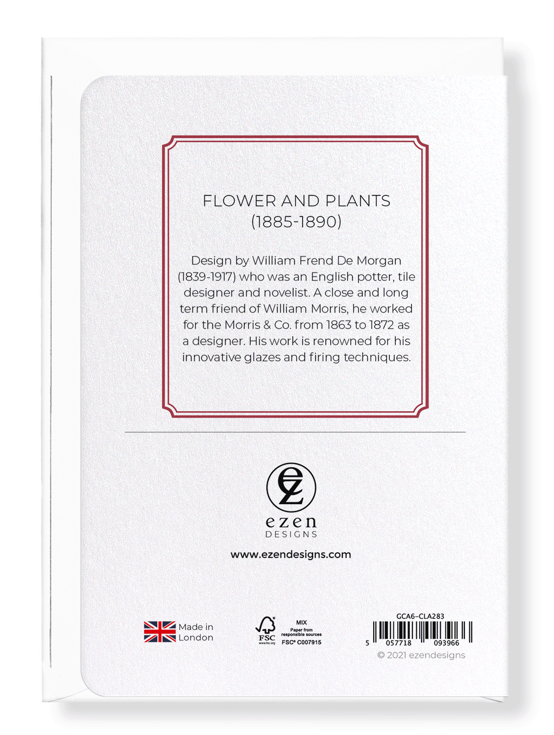 Ezen Designs - Flower and plants (1885-1890) - Greeting Card - Back