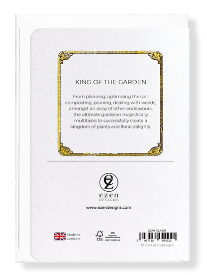 Ezen Designs - King of the garden - Greeting Card - Back