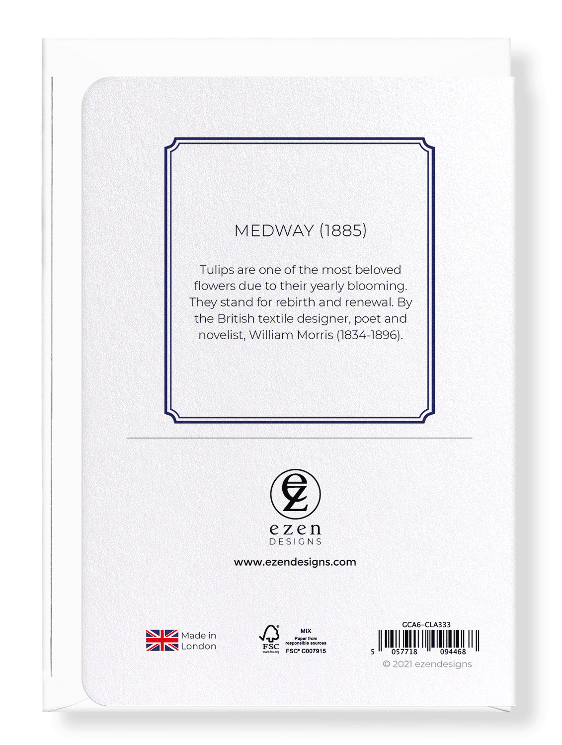 Ezen Designs - Medway (1885) - Greeting Card - Back