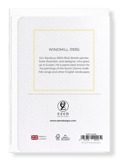 Ezen Designs - Windmill (1935) - Greeting Card - Back