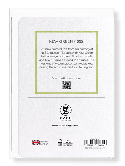 Ezen Designs - Kew Green (1892) - Greeting Card - Back