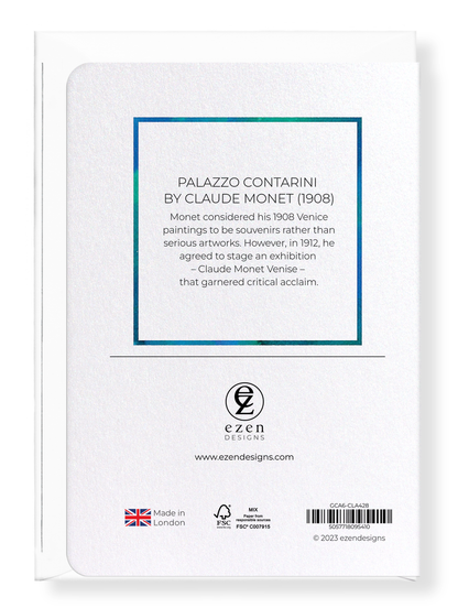 Ezen Designs - Palazzo Contarini (1908) - Greeting Card - Back