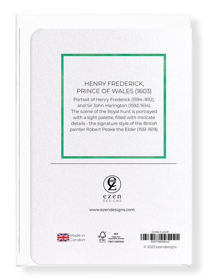 Ezen Designs - Henry Frederick, Prince of Wales (1603) - Greeting Card - Back