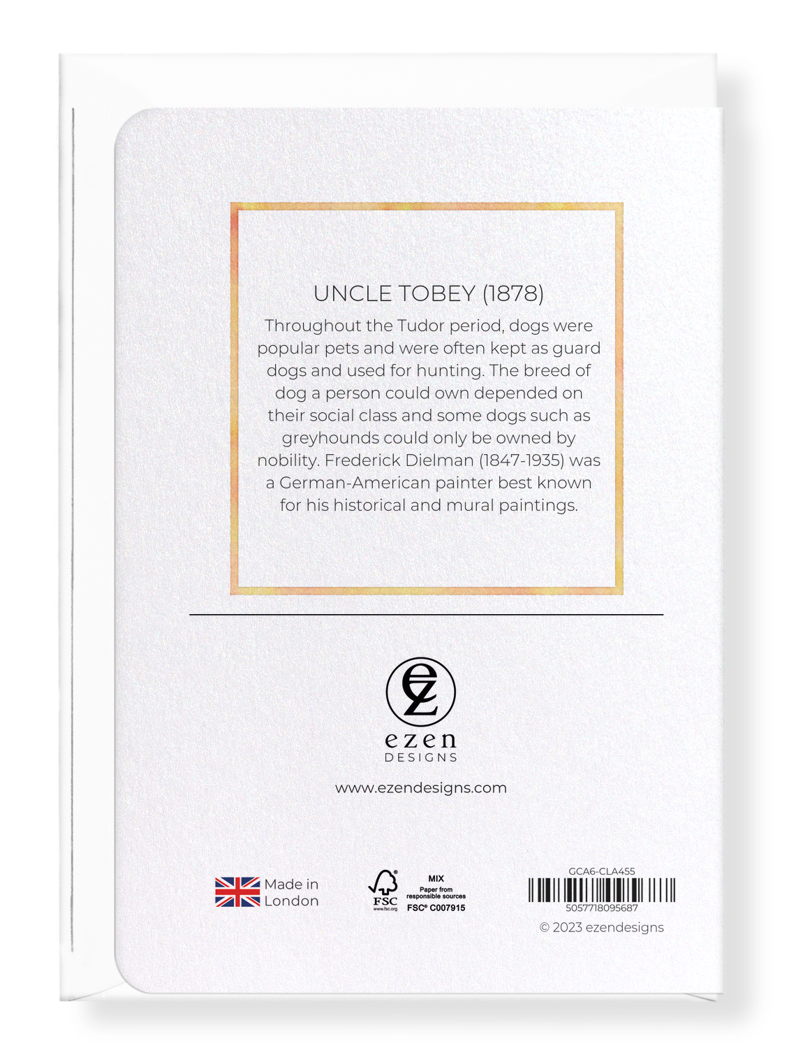 Ezen Designs - Uncle Tobey (1878) - Greeting Card - Back