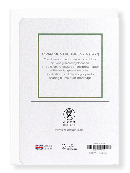 Ezen Designs - Ornamental Trees - A (1932) - Greeting Card - Back