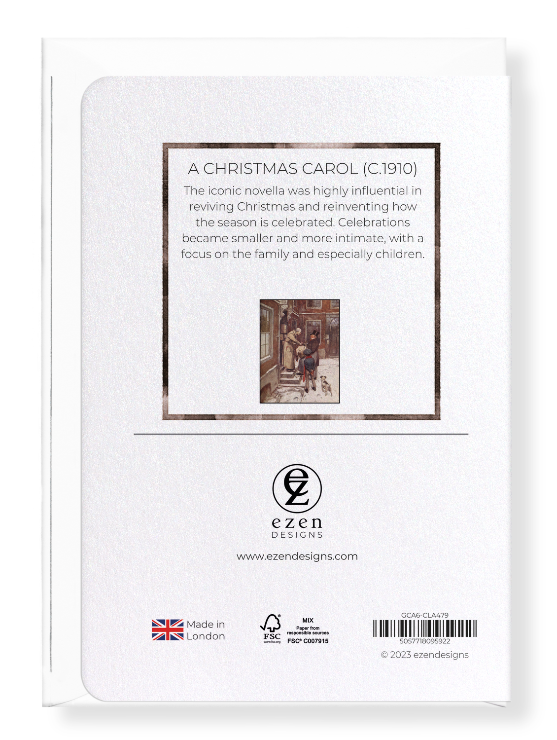 Ezen Designs - A Christmas Carol (c.1910) - Greeting Card - Back