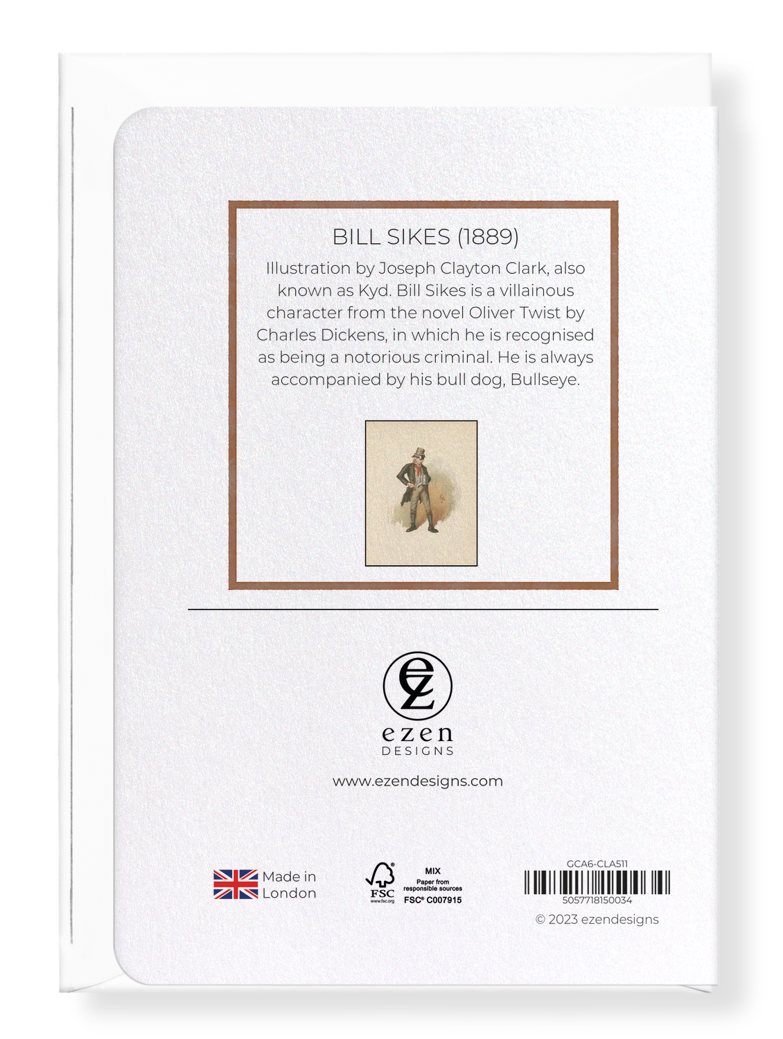 Ezen Designs - Bill Sikes (1889) - Greeting Card - Back