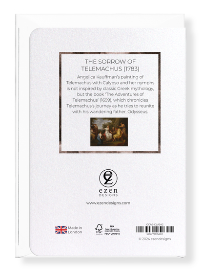 Ezen Designs - The Sorrow of Telemachus (1783) - Greeting Card - Back
