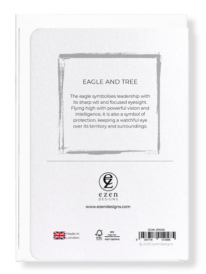 Ezen Designs - Eagle and tree - Greeting Card - Back