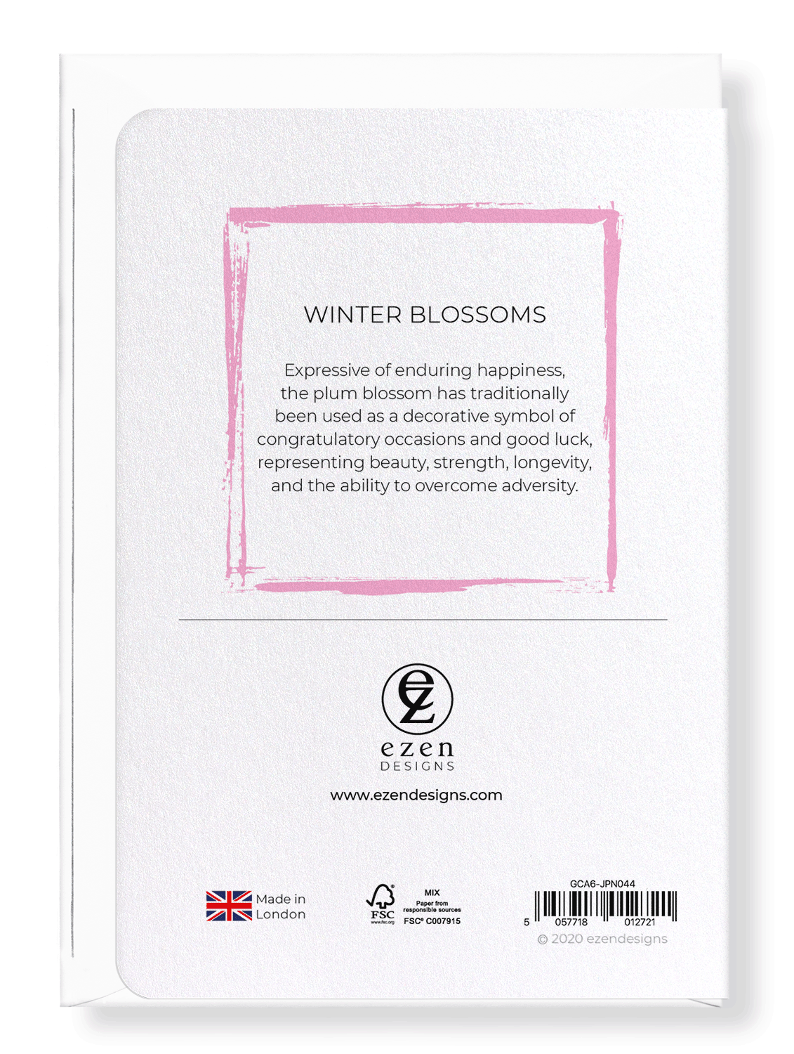 Ezen Designs - Winter blossoms - Greeting Card - Back