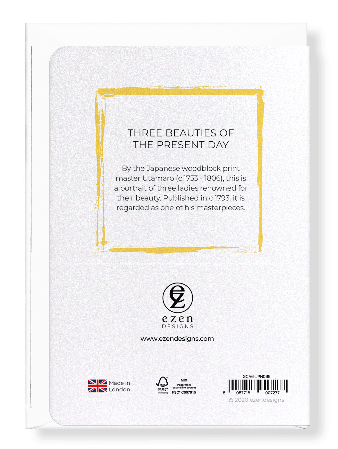 Ezen Designs - Three beauties of the present day - Greeting Card - Back