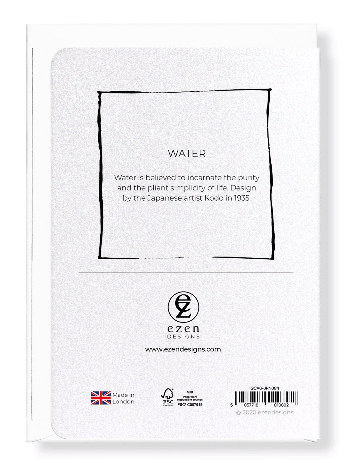 Ezen Designs - Water - Greeting Card - Back