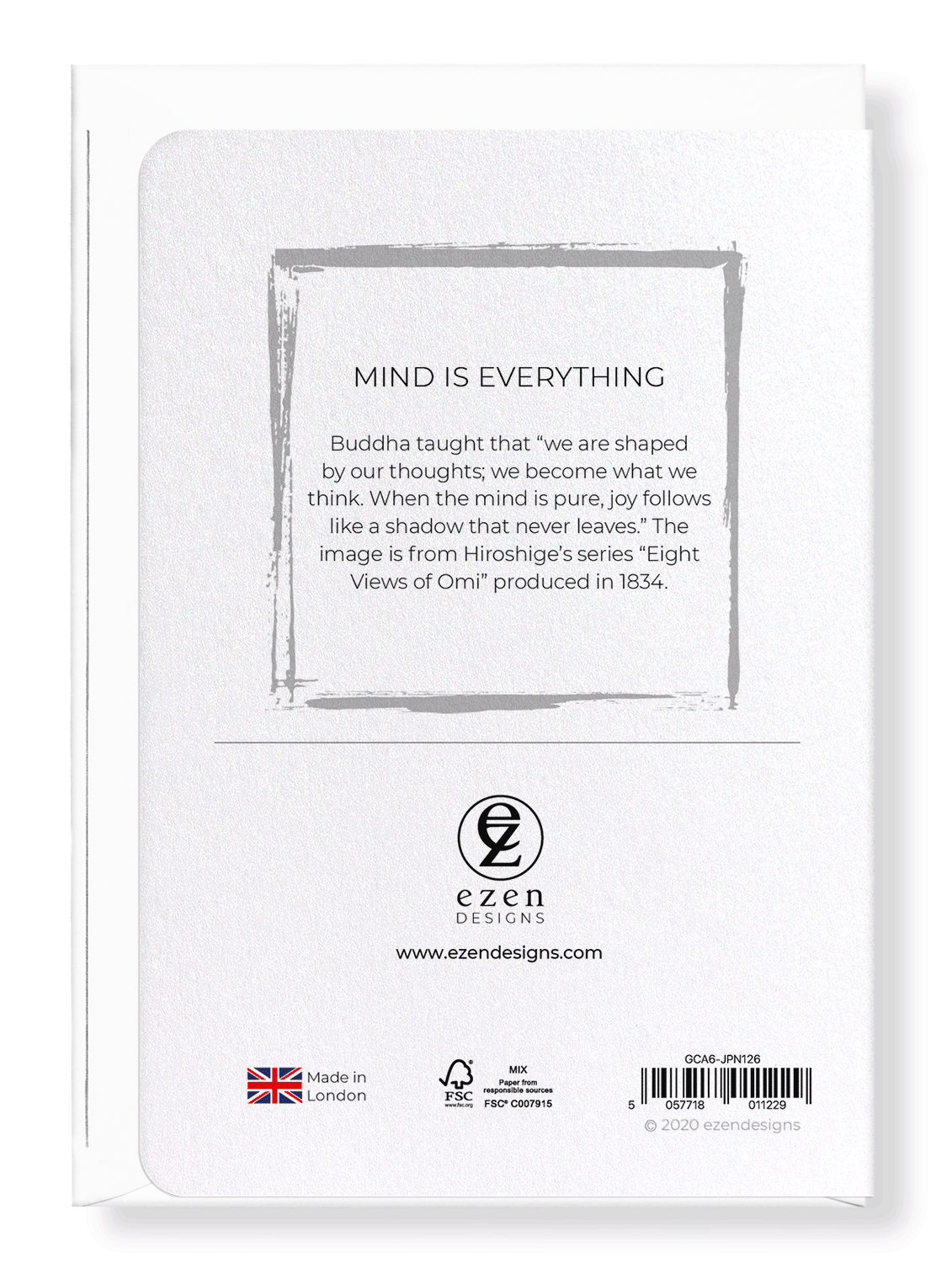 Ezen Designs - Mind is everything - Greeting Card - Back