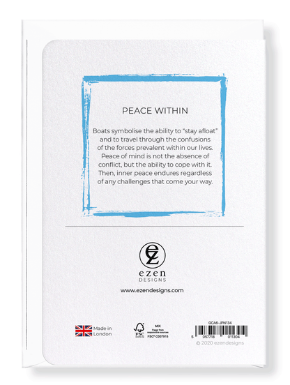 Ezen Designs - Peace within - Greeting Card - Back