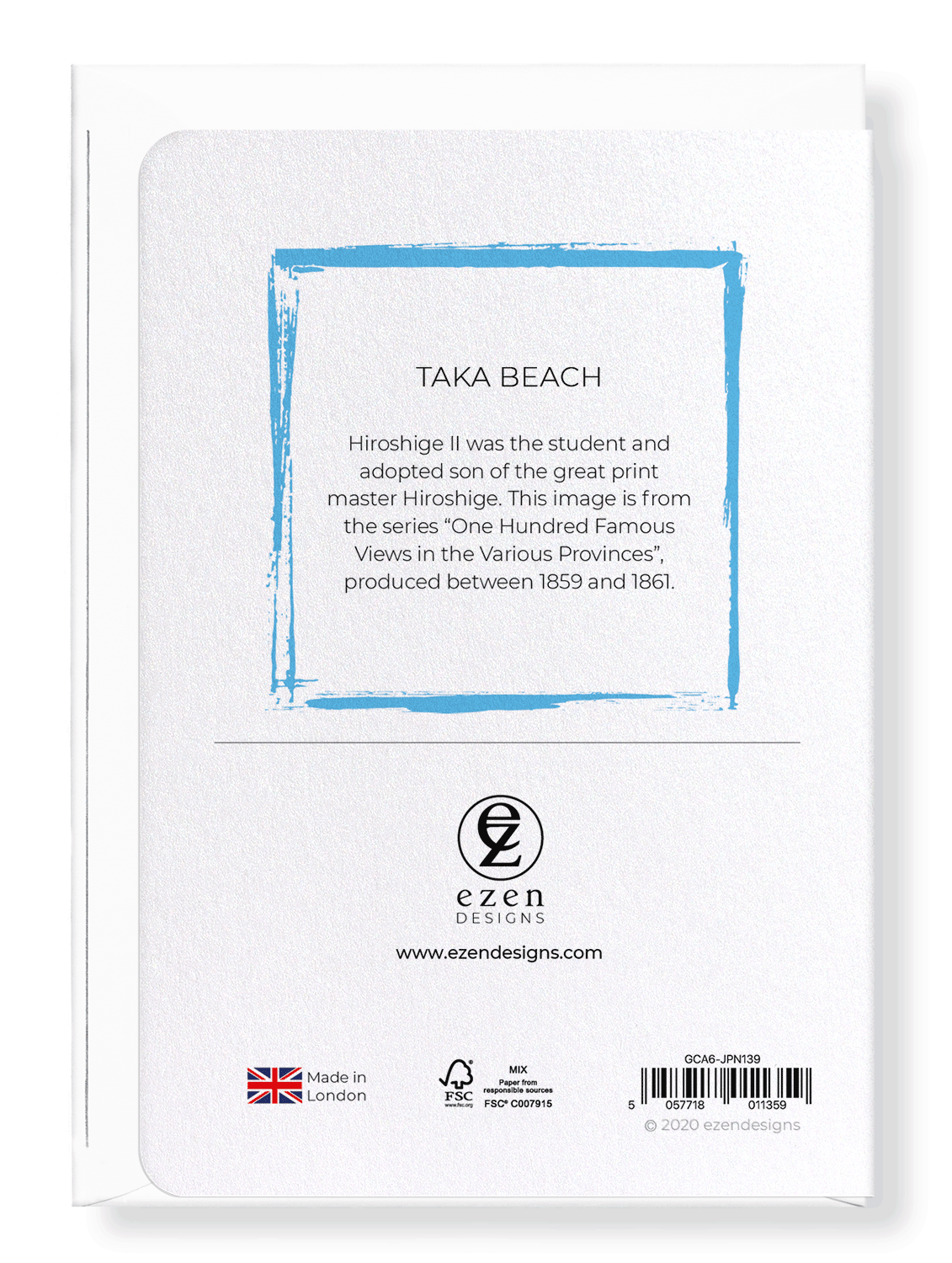 Ezen Designs - Taka beach - Greeting Card - Back
