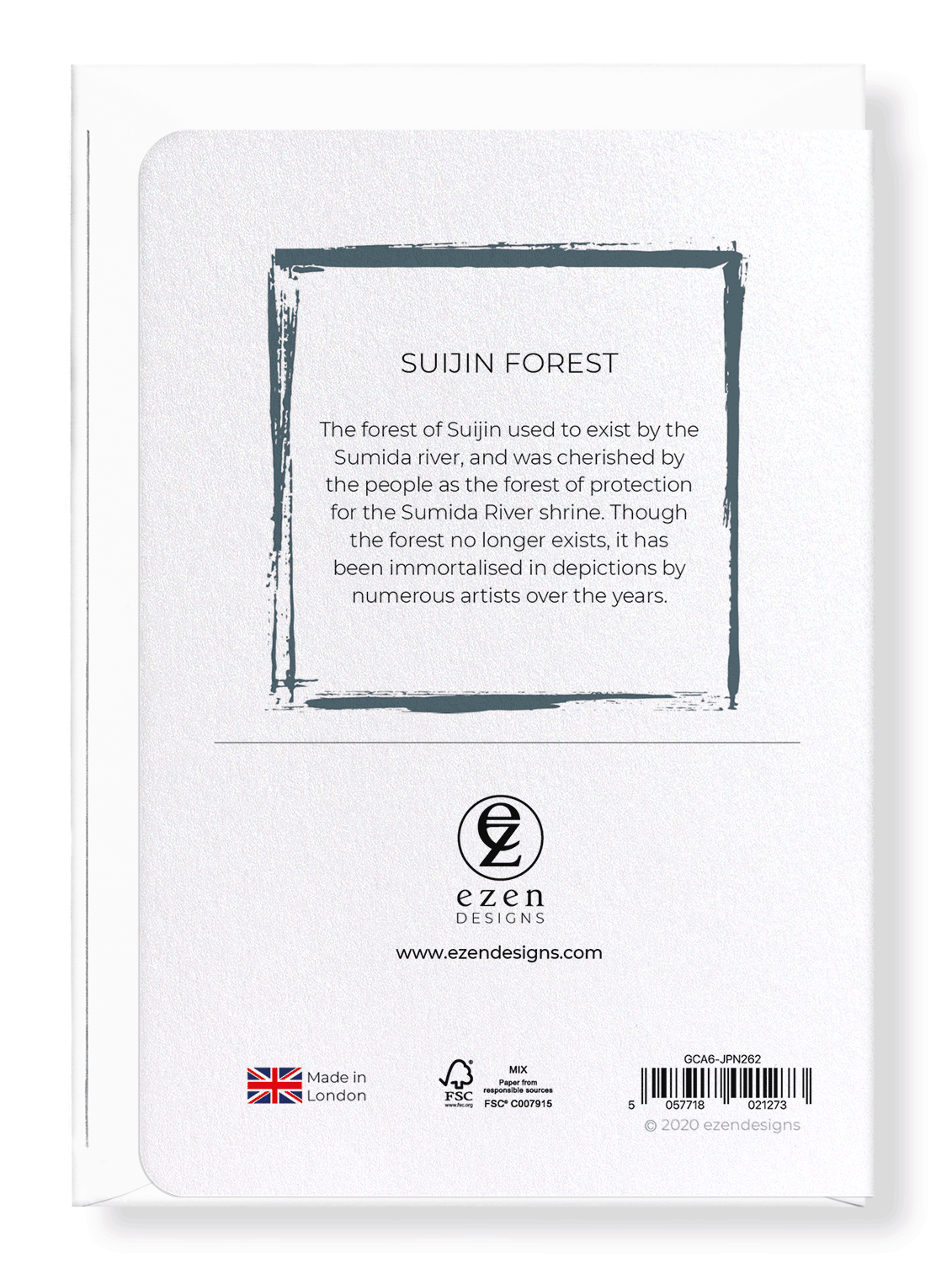 Ezen Designs - Suijin forest - Greeting Card - Back