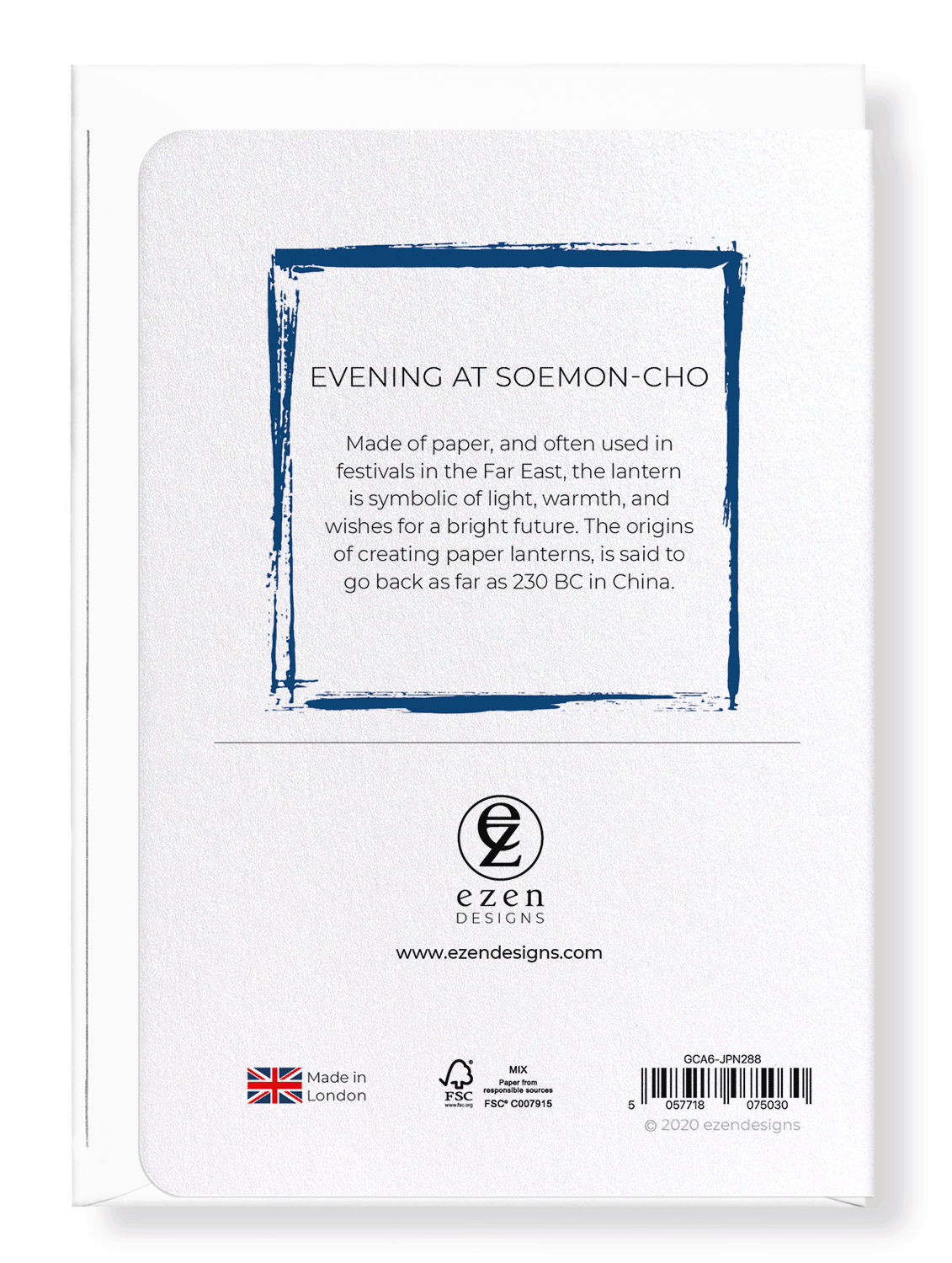 EVENING AT SOEMON-CHO: Japanese Greeting Card