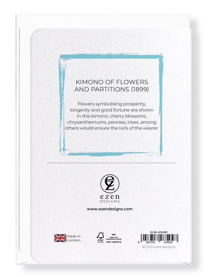 Ezen Designs - Kimono of Flowers and Partitions (1899) - Greeting Card - Back