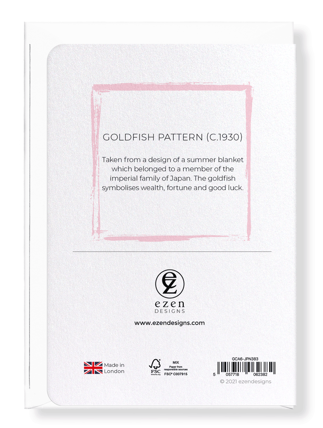 Ezen Designs - Goldfish Pattern (c.1930) - Greeting Card - Back