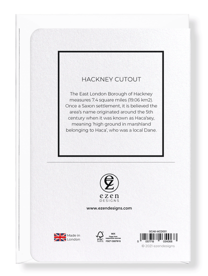 HACKNEY CUTOUT: Map Cutout Greeting Card