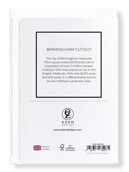 BIRMINGHAM CUTOUT: Map Cutout Greeting Card