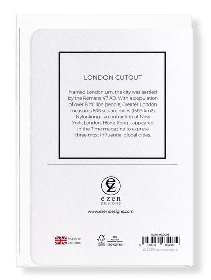 LONDON CUTOUT: Map Cutout Greeting Card