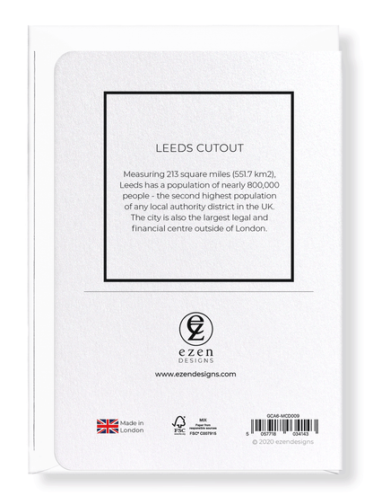 LEEDS CUTOUT: Map Cutout Greeting Card