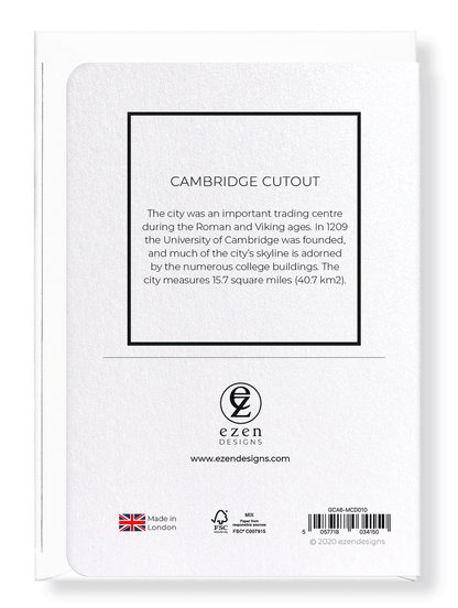 CAMBRIDGE CUTOUT: Map Cutout Greeting Card